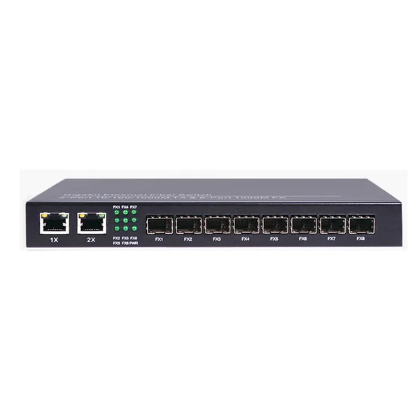 Коммутатор, 8-портовый порт Gigaibt SFP, с 2 портами 10/100/1000 м, порт Ethernet RJ45 s, используется для FTTH
Коммутатор, 8-портовый порт Gigaibt SFP, с 2 портами 10/100/1000 м, порт Ethernet RJ45 s, используется для FTTH