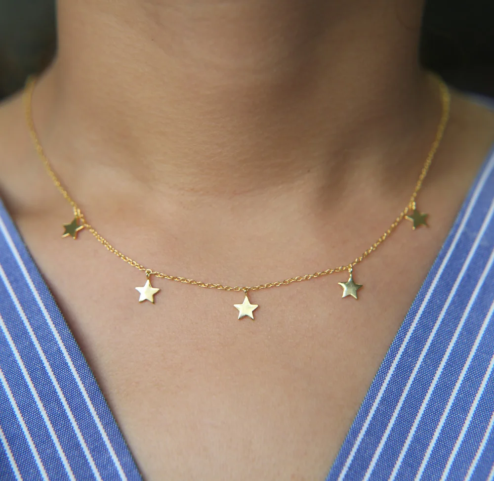 925 sterling silver 5 pcs plain star drop charm choker elegance classic 2019 christmas gift high quality trendy silver necklace
925 sterling silver 5 pcs plain star drop charm choker elegance classic 2019 christmas gift high quality trendy silver necklace
