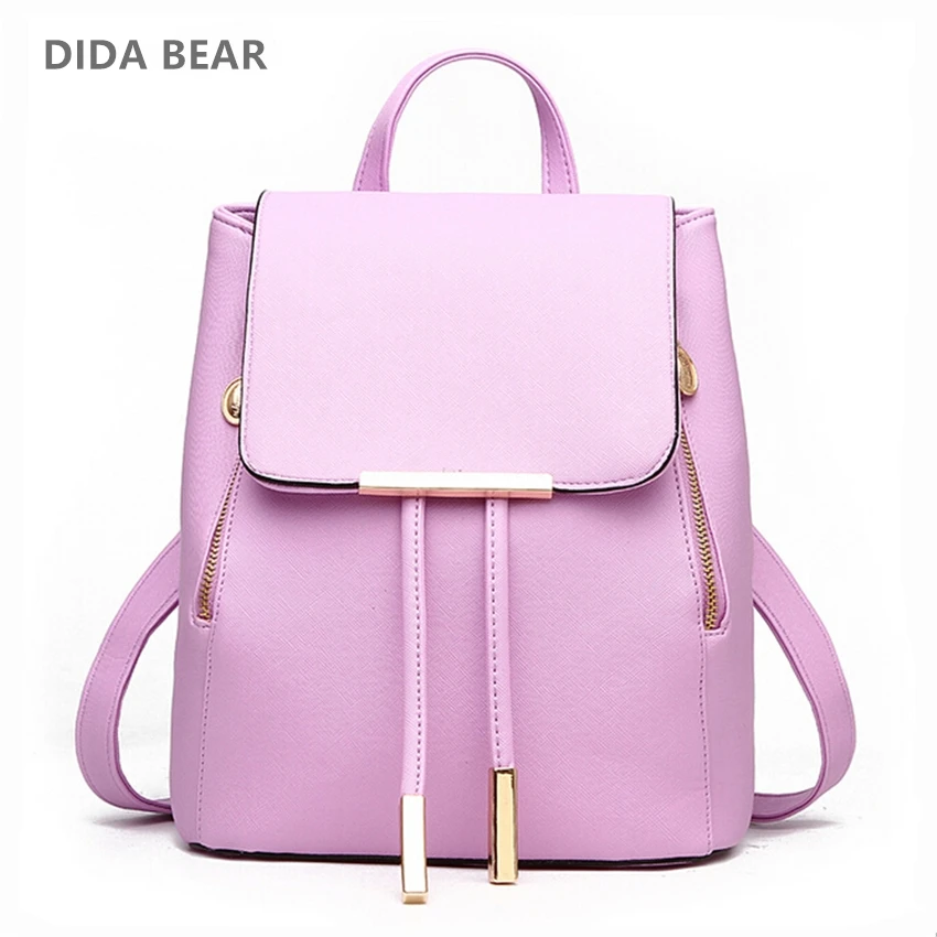 DIDA BEAR Women Backpack High Quality PU Leather Mochila Escolar School Bags For Teenagers Girls Leisure Backpacks Candy Color
DIDA BEAR Women Backpack High Quality PU Leather Mochila Escolar School Bags For Teenagers Girls Leisure Backpacks Candy Color