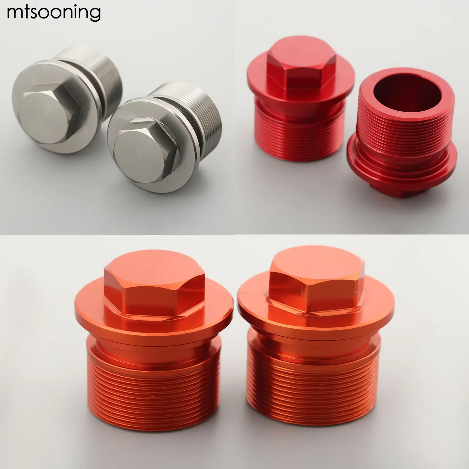 Mtsooning 2 шт. передняя амортизационная вилка мотоцикла винтовая крышка CNC алюминий