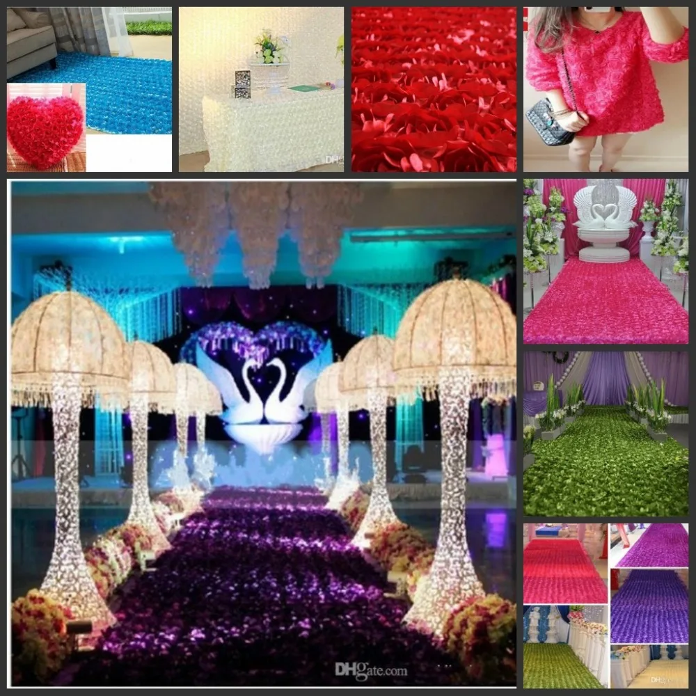 New Popular Wedding Favors White Carpet 3D Rose Petal Aisle Runner For Party Decorations Supplies Shooting Prop 16 Color
New Popular Wedding Favors White Carpet 3D Rose Petal Aisle Runner For Party Decorations Supplies Shooting Prop 16 Color