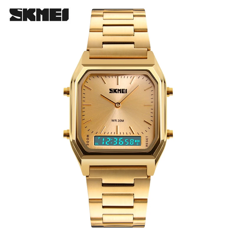 SKMEI Luxury Gold Watch Men Fashion Casual Waterproof Digital Quartz Wrist watches relogio masculino Male Clock Sports Watches
SKMEI Luxury Gold Watch Men Fashion Casual Waterproof Digital Quartz Wrist watches relogio masculino Male Clock Sports Watches