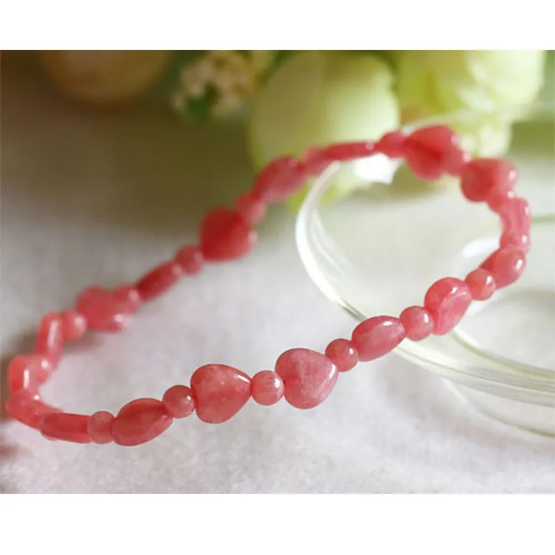 Genuine Natural Red Rhodochrosite Stretch Finished Bracelet Round beads 4mm Heart Beads 7mm Jewelry Beads Marriage
Genuine Natural Red Rhodochrosite Stretch Finished Bracelet Round beads 4mm Heart Beads 7mm Jewelry Beads Marriage