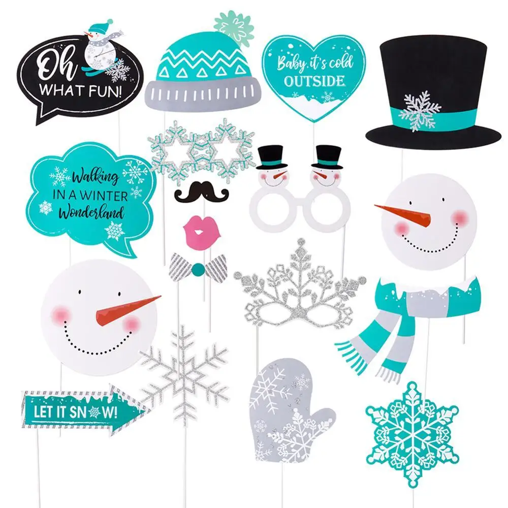 Fun Glittery 18pcs Winter Wonderland Photo Booth Props Snowflake Snowman Let It Snow Christmas Decorations Baby Birthday Party
Fun Glittery 18pcs Winter Wonderland Photo Booth Props Snowflake Snowman Let It Snow Christmas Decorations Baby Birthday Party