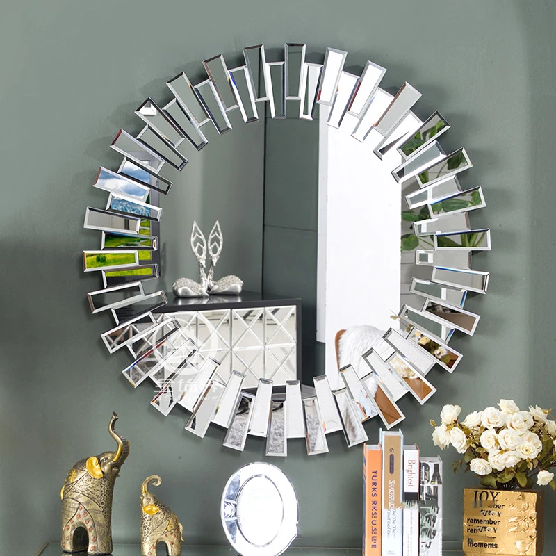 Modern round wall mirror vanity makeup glass console mirror venetian mirror wall decorative mirrored art wall-mounted mirror
Modern round wall mirror vanity makeup glass console mirror venetian mirror wall decorative mirrored art wall-mounted mirror
