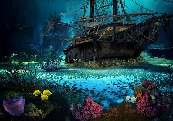 Underwater Shipwreck Mermaid Coral fish backgrounds High quality Computer print children kids backdrops
Underwater Shipwreck Mermaid Coral fish backgrounds High quality Computer print children kids backdrops