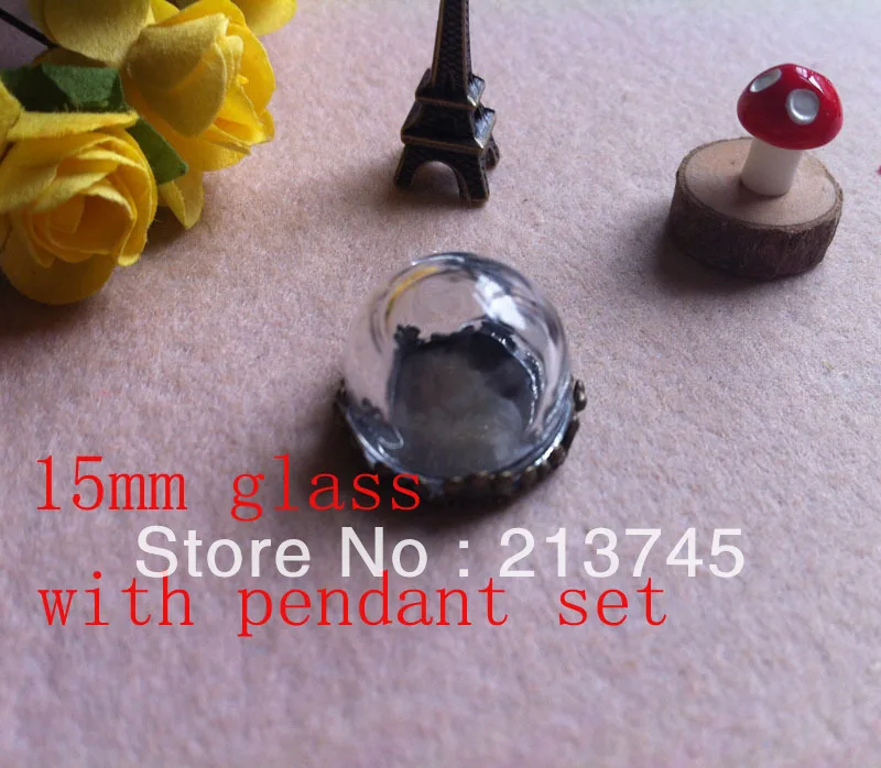 2013 New!! Fashion 15mm Half Round Glass Cove Vial & Blank Pendant Set DIY Jewelry
2013 New!! Fashion 15mm Half Round Glass Cove Vial & Blank Pendant Set DIY Jewelry