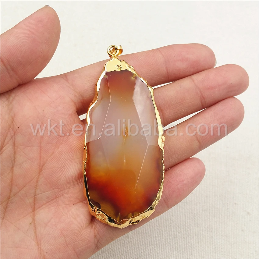 WT-P1025 Wholesale gold color brown stone pendant, Natural cabochon faceted chunky a gate pendant in randomly shape
WT-P1025 Wholesale gold color brown stone pendant, Natural cabochon faceted chunky a gate pendant in randomly shape