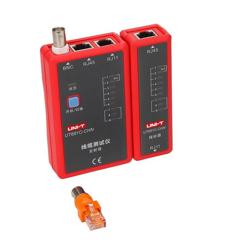 UNI-T UT681C Кабельный тестер сетевой кабель/телефонной линии двойного назначения Тестер светодиодный статус Дисплей RJ45 RJ11 соединительная линия BNC детектор
UNI-T UT681C Кабельный тестер сетевой кабель/телефонной линии двойного назначения Тестер светодиодный статус Дисплей RJ45 RJ11 соединительная линия BNC детектор