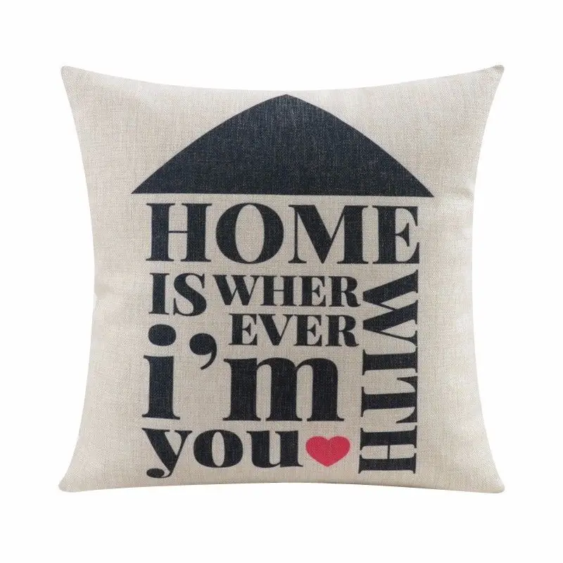 Valentine Anniversary Gift Home Love Quote Cushion Cover Linen Throw Pillow Case Home Is Wherever Im with You Letter Home Decor
Valentine Anniversary Gift Home Love Quote Cushion Cover Linen Throw Pillow Case Home Is Wherever Im with You Letter Home Decor