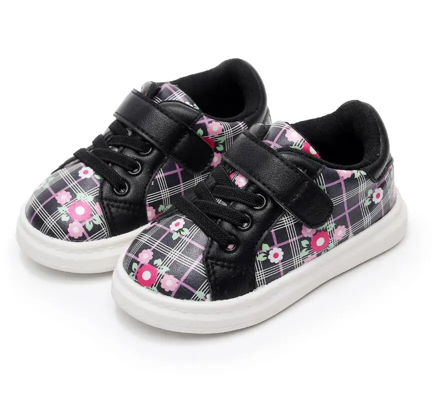 Hongteya 2020 Cute Girls Baby Shoes Comfortable Flower Leather Kids Sneakers Toddler Newborn first walker sport shoes