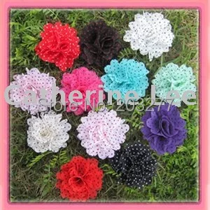 Free shipping!24pcs/lot 2.5'' New chiffon polka dot fabric flowers 8colors for your choice
Free shipping!24pcs/lot 2.5'' New chiffon polka dot fabric flowers 8colors for your choice