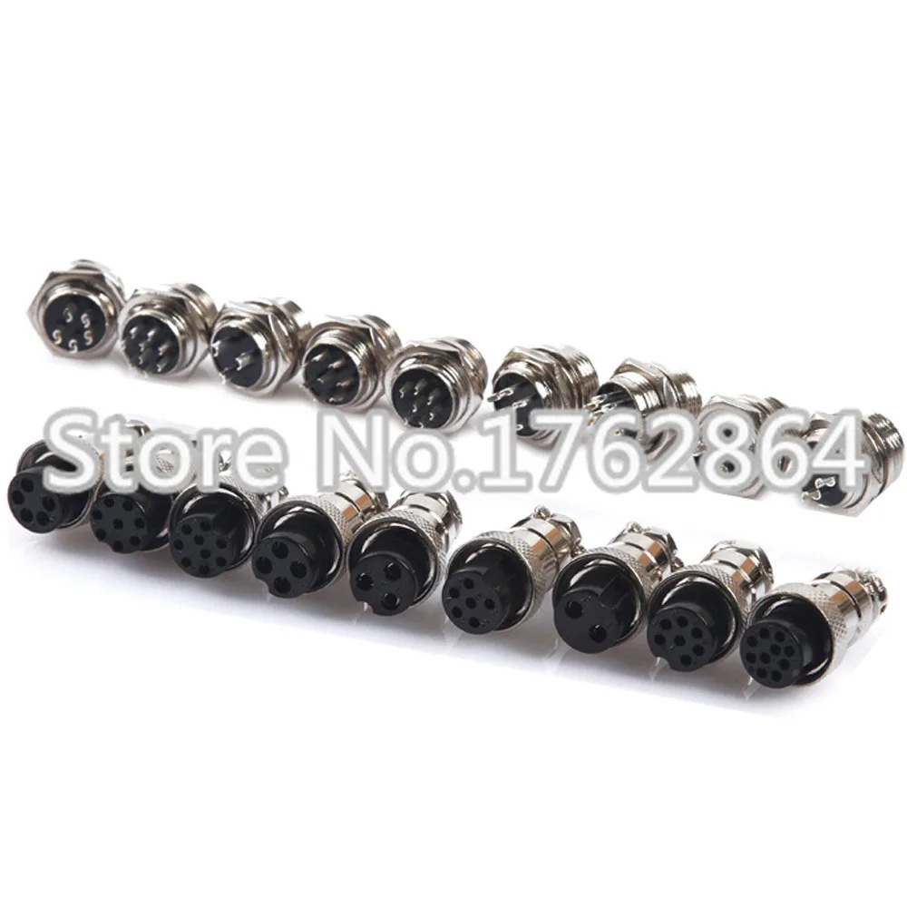 

5 set/lot 16mm Aviation Plug Socket Connectors GX16 Male & Female 2pin/3pin/4pin/5pin/6pin/7pin/8pin/9pin/10pin