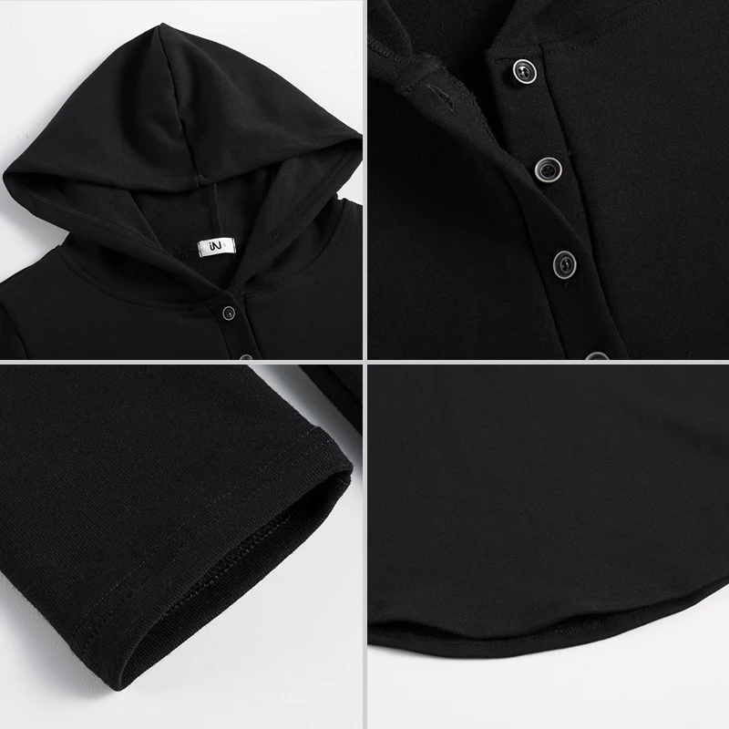 Oukytha Black Hooded Shirt Autumn New T Shirt Women Long Sleeves Buttons Casual Solid Tops Winter Thick Female Clothes GQZ18038
Oukytha Black Hooded Shirt Autumn New T Shirt Women Long Sleeves Buttons Casual Solid Tops Winter Thick Female Clothes GQZ18038