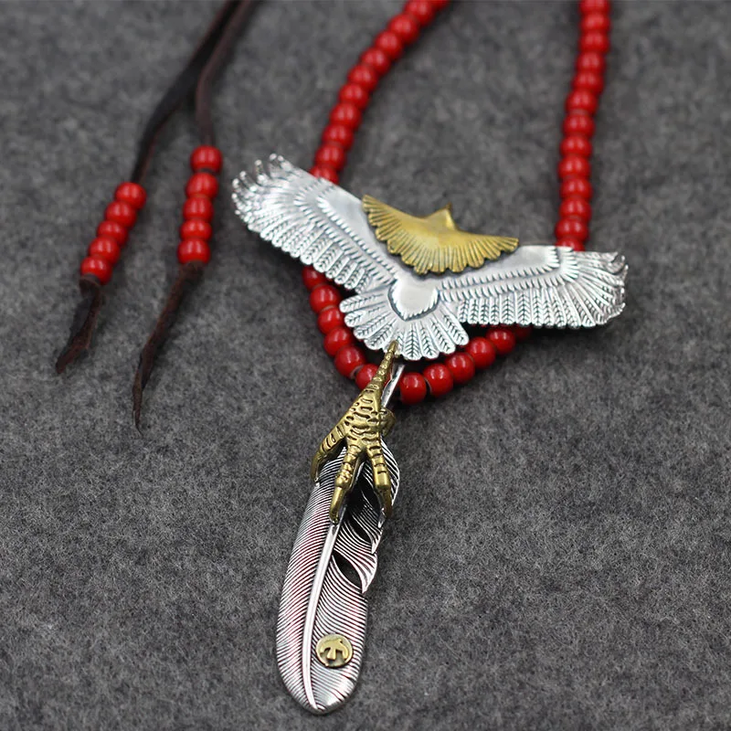 Takahashi Goro Retro Thai Silver S925 Sterling Silver Red Glass Beads Buckskin Rope Brown Eagle Pendants A Set Necklace
Takahashi Goro Retro Thai Silver S925 Sterling Silver Red Glass Beads Buckskin Rope Brown Eagle Pendants A Set Necklace