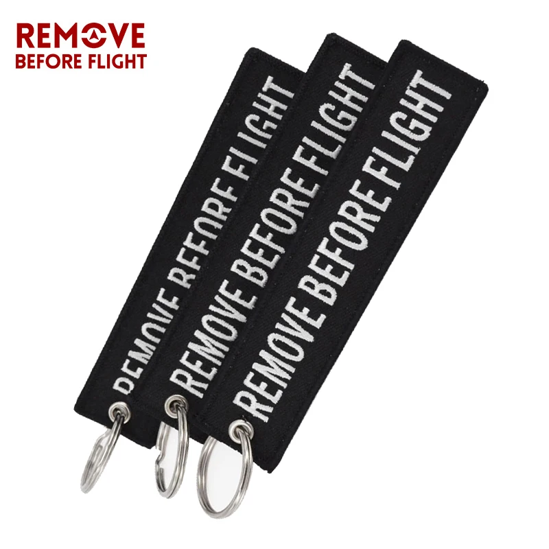 3PCS Remove Before Flight Keychain Wholesale Key Holder Special Luggage Tag Label Black Embroidery Key Ring Fob Aviation Gifts
3PCS Remove Before Flight Keychain Wholesale Key Holder Special Luggage Tag Label Black Embroidery Key Ring Fob Aviation Gifts