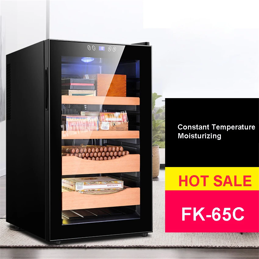 FK-65C 70L Electronic Cigar Humidor Cedar Wood Thermostatic Cigar Storage Box with Humidifier and Hygrometer Air Cooling Cabinet
FK-65C 70L Electronic Cigar Humidor Cedar Wood Thermostatic Cigar Storage Box with Humidifier and Hygrometer Air Cooling Cabinet