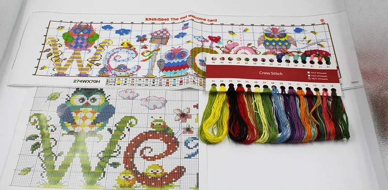JOY SUNDAY,Needlework,DIY DMC Cross stitch,Sets For Embroidery kit Owl welcome card home decoration Counted Cross stitching
JOY SUNDAY,Needlework,DIY DMC Cross stitch,Sets For Embroidery kit Owl welcome card home decoration Counted Cross stitching