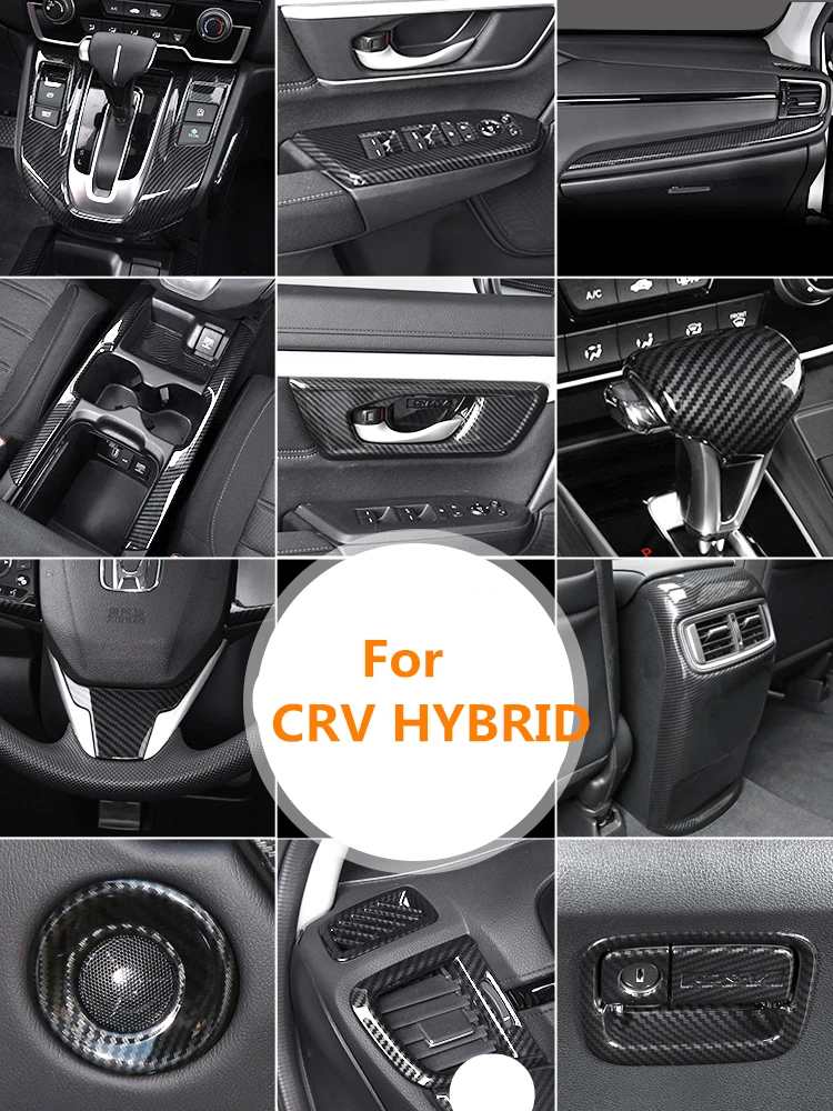Аксессуары для интерьера ABS углеродное волокно черный Honda CRV HYBRID 5th LHD 2017 2018 2019 |