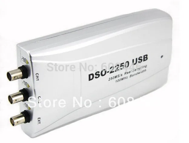 USB2.0 PC based Oscilloscope 100MHz 250MS/s 2 Channels Digital Oscilloscope DSO2250
USB2.0 PC based Oscilloscope 100MHz 250MS/s 2 Channels Digital Oscilloscope DSO2250