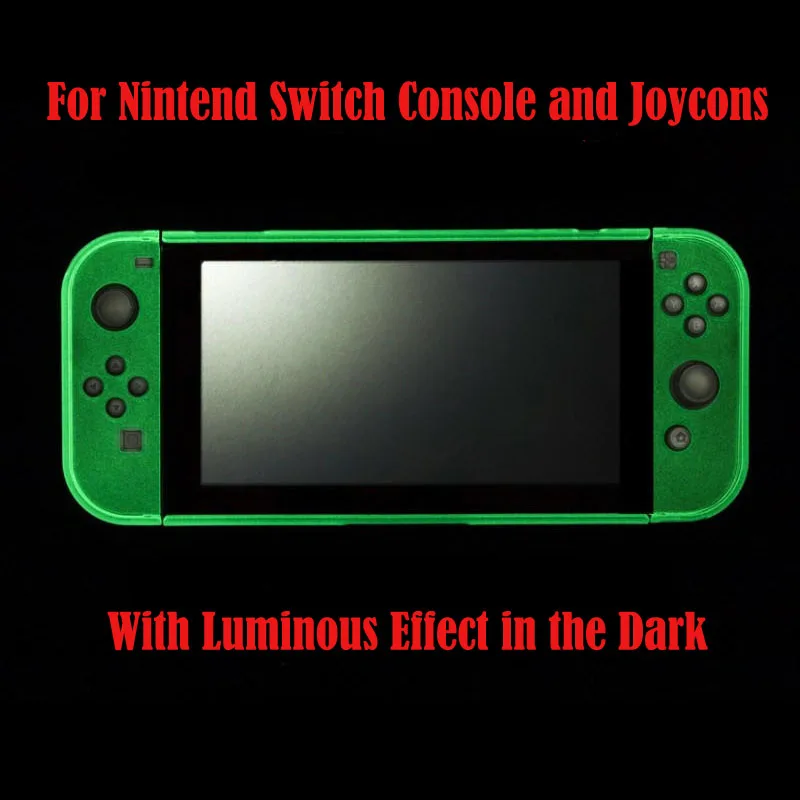 Прозрачный защитный жесткий светящийся чехол для консоли Nintendo Switch и ручек Joy
