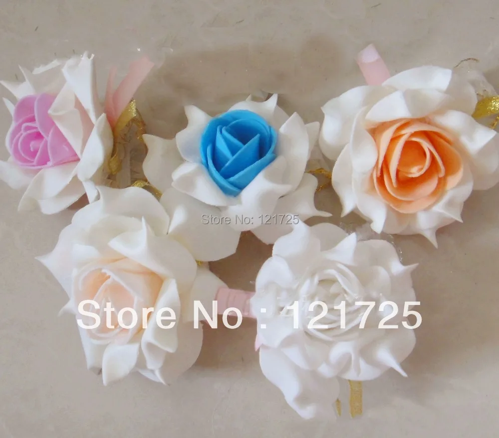 Wedding supplies color rosette flower wrist jewelry accessories or for attending the wedding handmade artificial flower
Wedding supplies color rosette flower wrist jewelry accessories or for attending the wedding handmade artificial flower