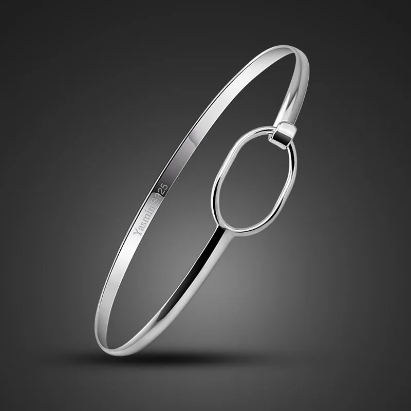 Fashion Simple Style Bangle HandChain Women's 925 Sterling Silver Open Bracelet DIY Accessories Bracelet Women Girls' Jewelry
Fashion Simple Style Bangle HandChain Women's 925 Sterling Silver Open Bracelet DIY Accessories Bracelet Women Girls' Jewelry