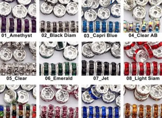 8mm mixed XVR23WZ Wholesale Crystal Rhinestone Rondelle Spacer Silver Plated mental Loose Beads Charm Bracelet accessories
8mm mixed XVR23WZ Wholesale Crystal Rhinestone Rondelle Spacer Silver Plated mental Loose Beads Charm Bracelet accessories