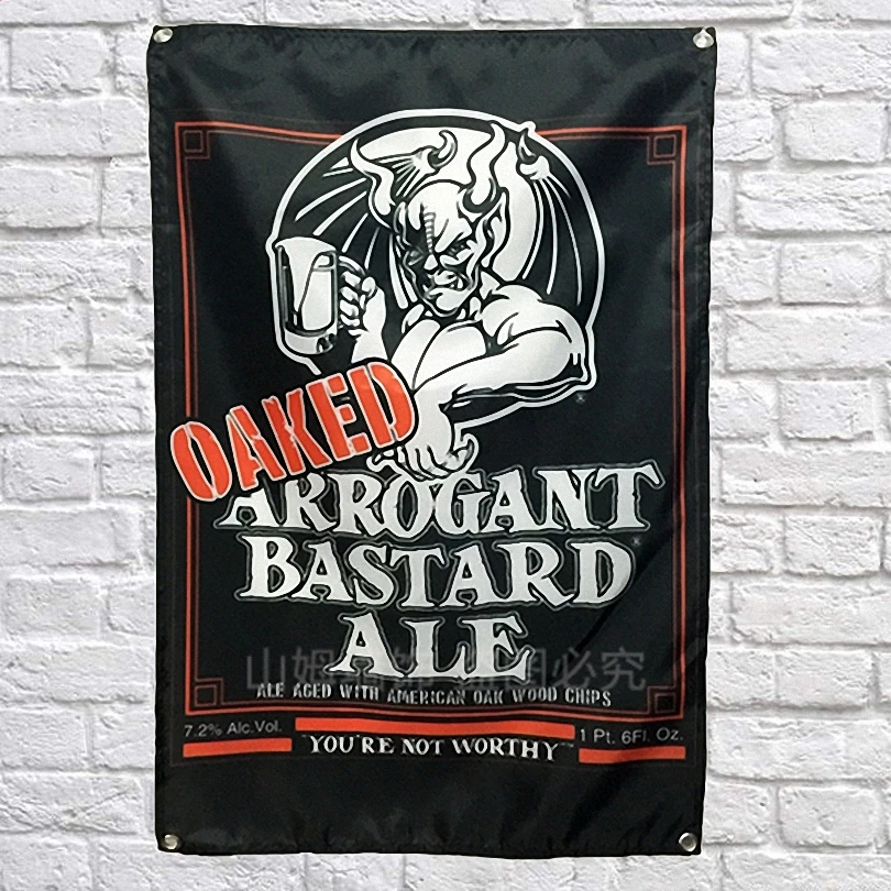 OAKED ARROGANT BASTARD BEER personality creative hanging Banners Bar Winery Billiards Hall home wall decor live background cloth
OAKED ARROGANT BASTARD BEER personality creative hanging Banners Bar Winery Billiards Hall home wall decor live background cloth