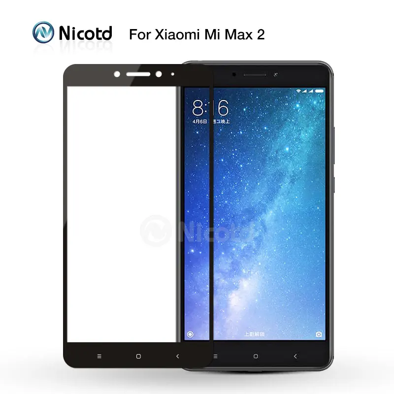 Nicotd для Xiaomi Mi A1 / 5X MAX 2 MIX 9H 2.5D цветное полноэкранное закаленное стекло Защитная