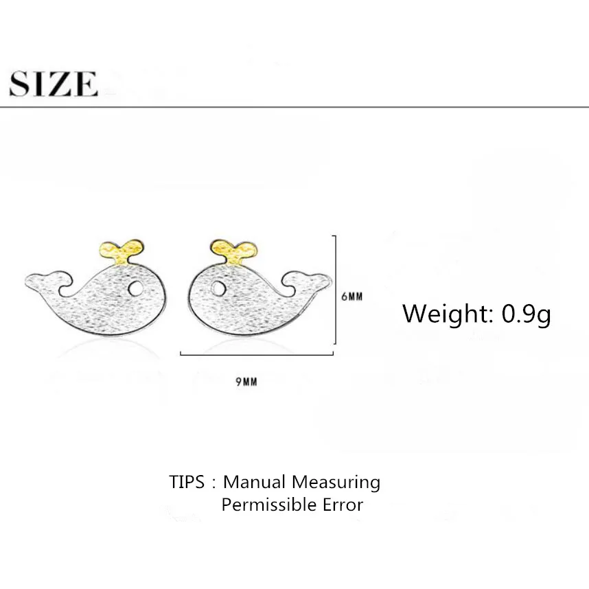 New Sweet Little Whale Dolphin Earrings Exquisite Trend Creative 925 Sterling Silver Pendientes Jewelry Boucle D'oreille SAE104
New Sweet Little Whale Dolphin Earrings Exquisite Trend Creative 925 Sterling Silver Pendientes Jewelry Boucle D'oreille SAE104