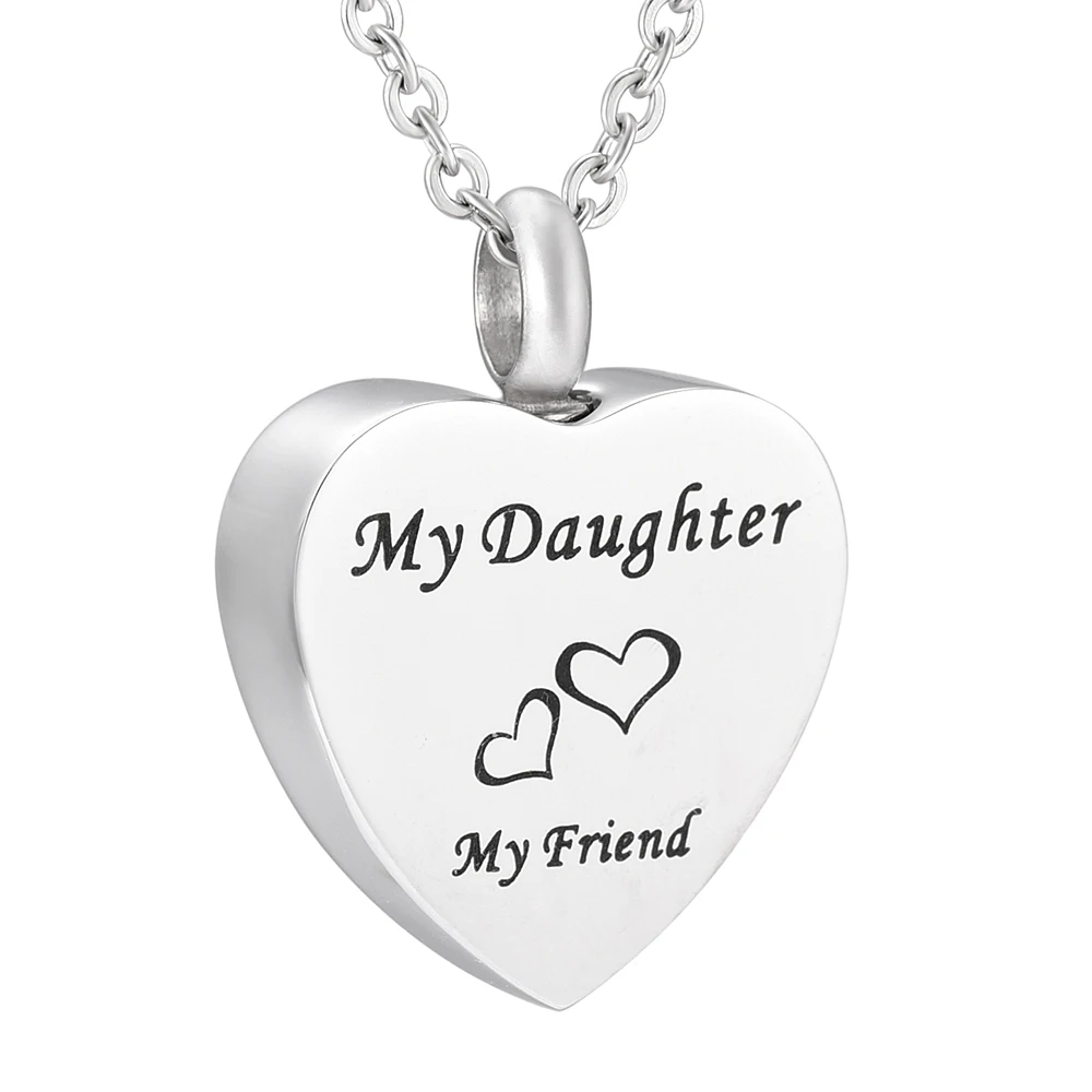 IJD9788 Love Heart Family Necklace "My Daughter,My Friend" Polish Stainless Steel Cremation Ashes Keepske Urn Pendant Necklace
IJD9788 Love Heart Family Necklace "My Daughter,My Friend" Polish Stainless Steel Cremation Ashes Keepske Urn Pendant Necklace
