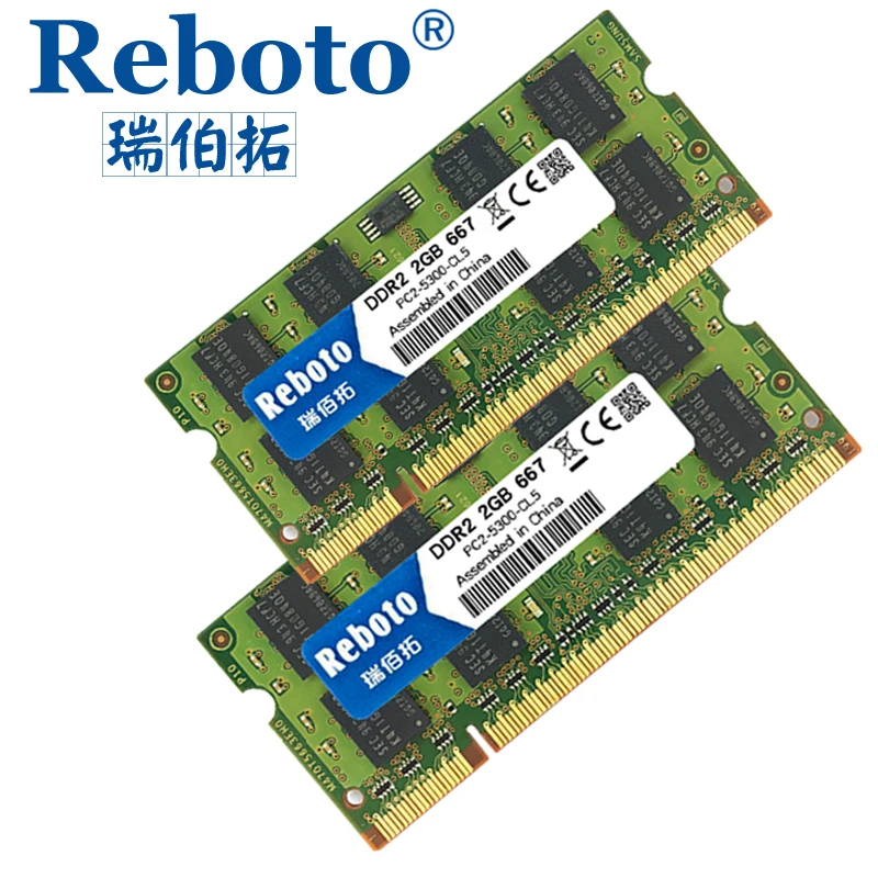 Reboto DDR2 2 ГБ 4 667 МГц PC2-5300S PC2-6400s (комплект из 2X2 для двухканальной памяти) Оперативная