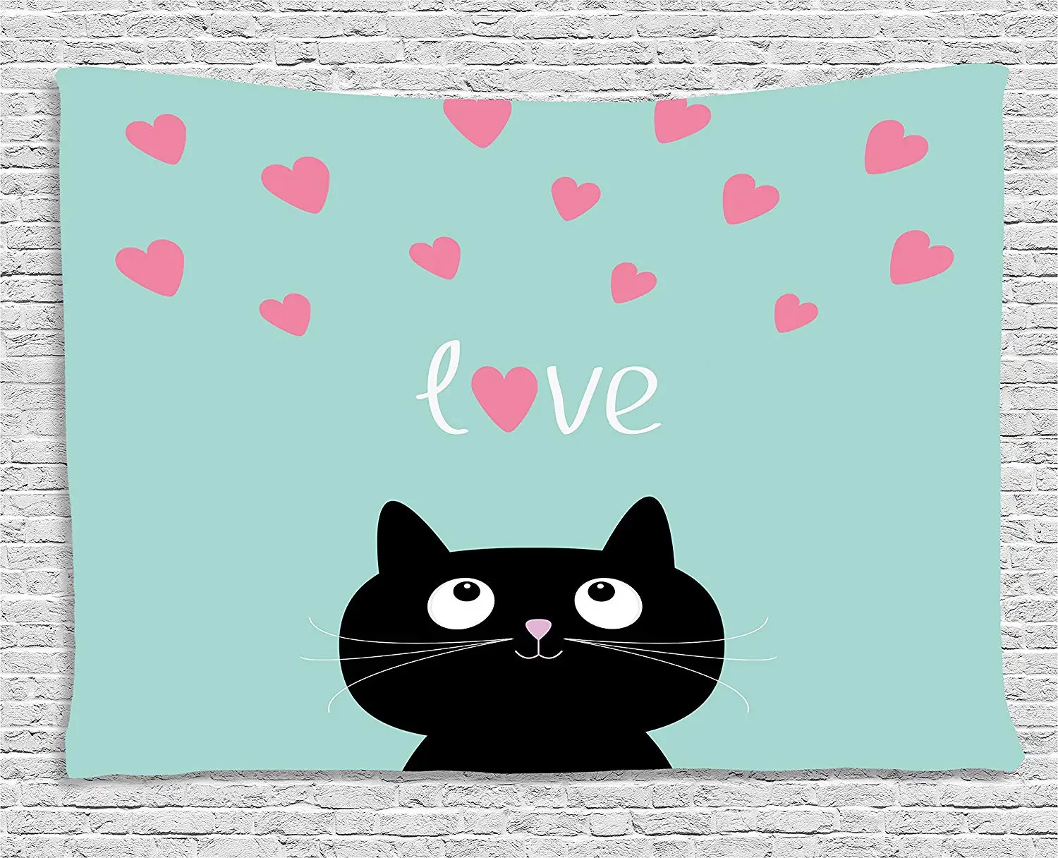 Гобелен на День святого Валентина от Kitty Heart Figures Cat милые компаньоны для детей