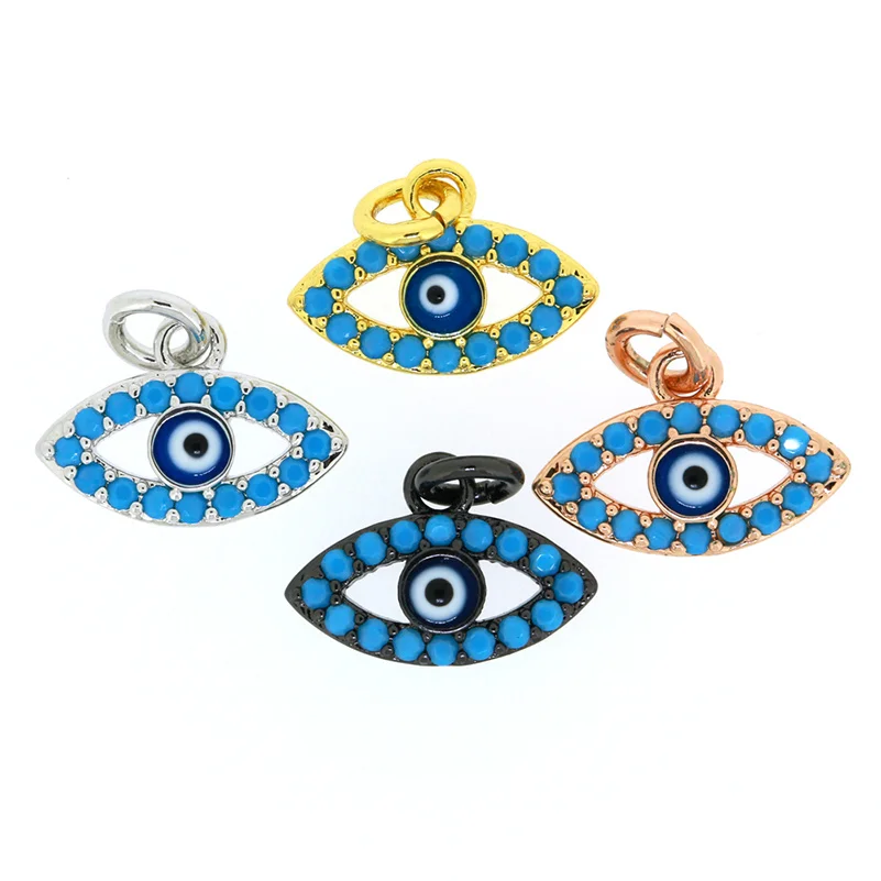 New Evil Eye Charms Pave Dark Navy Blue CZ Zirconia in 4Metal Color Charms 1 Loop Buckle Pendant For Diy Material Jewelry Making
New Evil Eye Charms Pave Dark Navy Blue CZ Zirconia in 4Metal Color Charms 1 Loop Buckle Pendant For Diy Material Jewelry Making