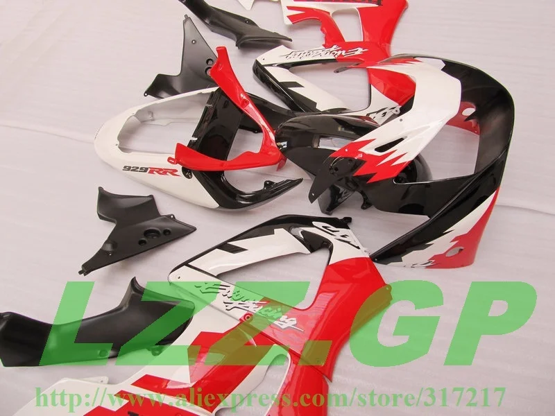 Injection fairings for HONDA CBR900RR 929 00 01 CBR 900RR 2000 2001 CBR929 00 01 929RR 00 01 Red Black fairing kits LZZ.GP
Injection fairings for HONDA CBR900RR 929 00 01 CBR 900RR 2000 2001 CBR929 00 01 929RR 00 01 Red Black fairing kits LZZ.GP