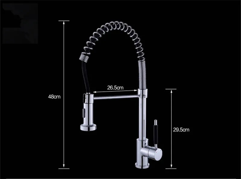 Kitchen Sink Faucets Brass Pull Out/Down Chrome Sink Mixer Tap Single Handle Hot & Cold Kitchen Crane With Spring Hose Mixer
Kitchen Sink Faucets Brass Pull Out/Down Chrome Sink Mixer Tap Single Handle Hot & Cold Kitchen Crane With Spring Hose Mixer