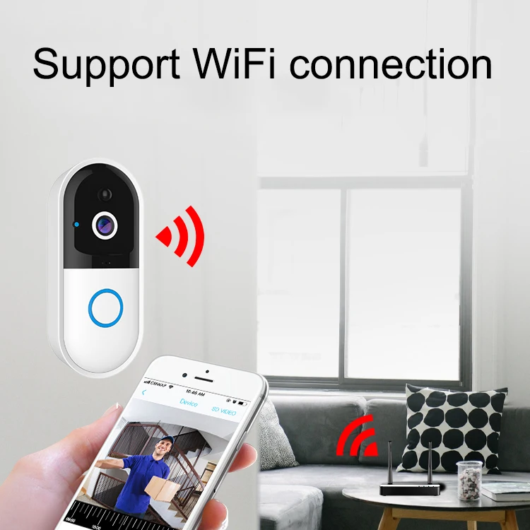 Wireless Smart Video Doorbell Wireless WiFi Intercom Doorbell Camera APP Control Bell Night LHY Sale
Wireless Smart Video Doorbell Wireless WiFi Intercom Doorbell Camera APP Control Bell Night LHY Sale