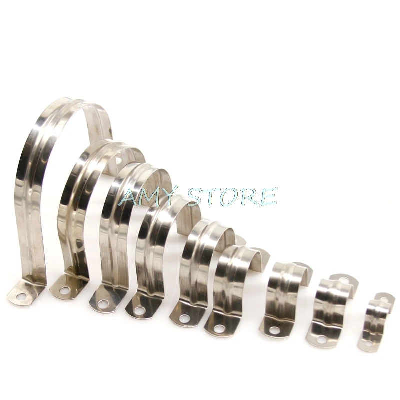 10Pcs 304 Stainless Steel Plumbing Pipe Piping Saddle Clip Brackets U Shaped Saddle Clamp 10-100mm All Sizes
10Pcs 304 Stainless Steel Plumbing Pipe Piping Saddle Clip Brackets U Shaped Saddle Clamp 10-100mm All Sizes
