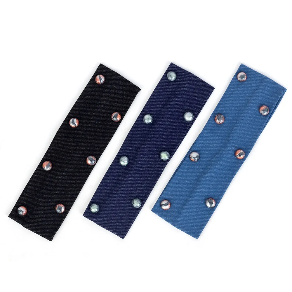 Boho Fashion Women Denim Hairband Rhinestone Bead Scale Headwear Handmade Accessories Elastic Headband For Female
Boho Fashion Women Denim Hairband Rhinestone Bead Scale Headwear Handmade Accessories Elastic Headband For Female