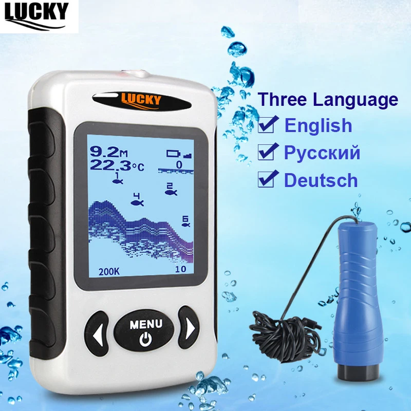 Echo sounder for fishing in russian lucky FF718D-Ice 200KHz/83KHz Dual Sonar Frequency 100M Fish Detector accessories fishfinder
Echo sounder for fishing in russian lucky FF718D-Ice 200KHz/83KHz Dual Sonar Frequency 100M Fish Detector accessories fishfinder