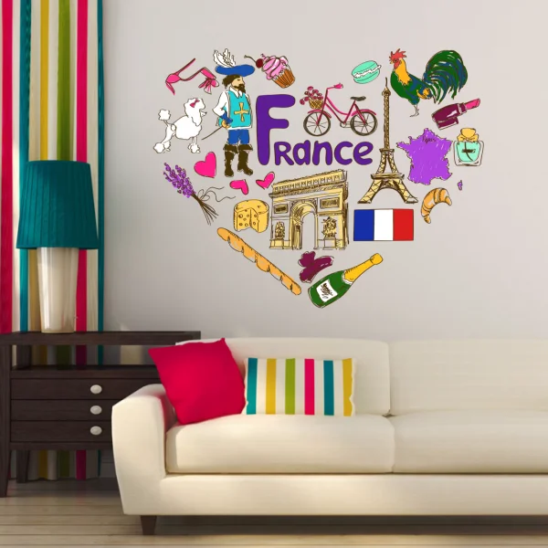 I Love France Illustration Fashion Wedding Decor Vinyl Waterproof Wall Sticker Bedroom Wallpaper Wall Decal Baby Rooms Decor
I Love France Illustration Fashion Wedding Decor Vinyl Waterproof Wall Sticker Bedroom Wallpaper Wall Decal Baby Rooms Decor