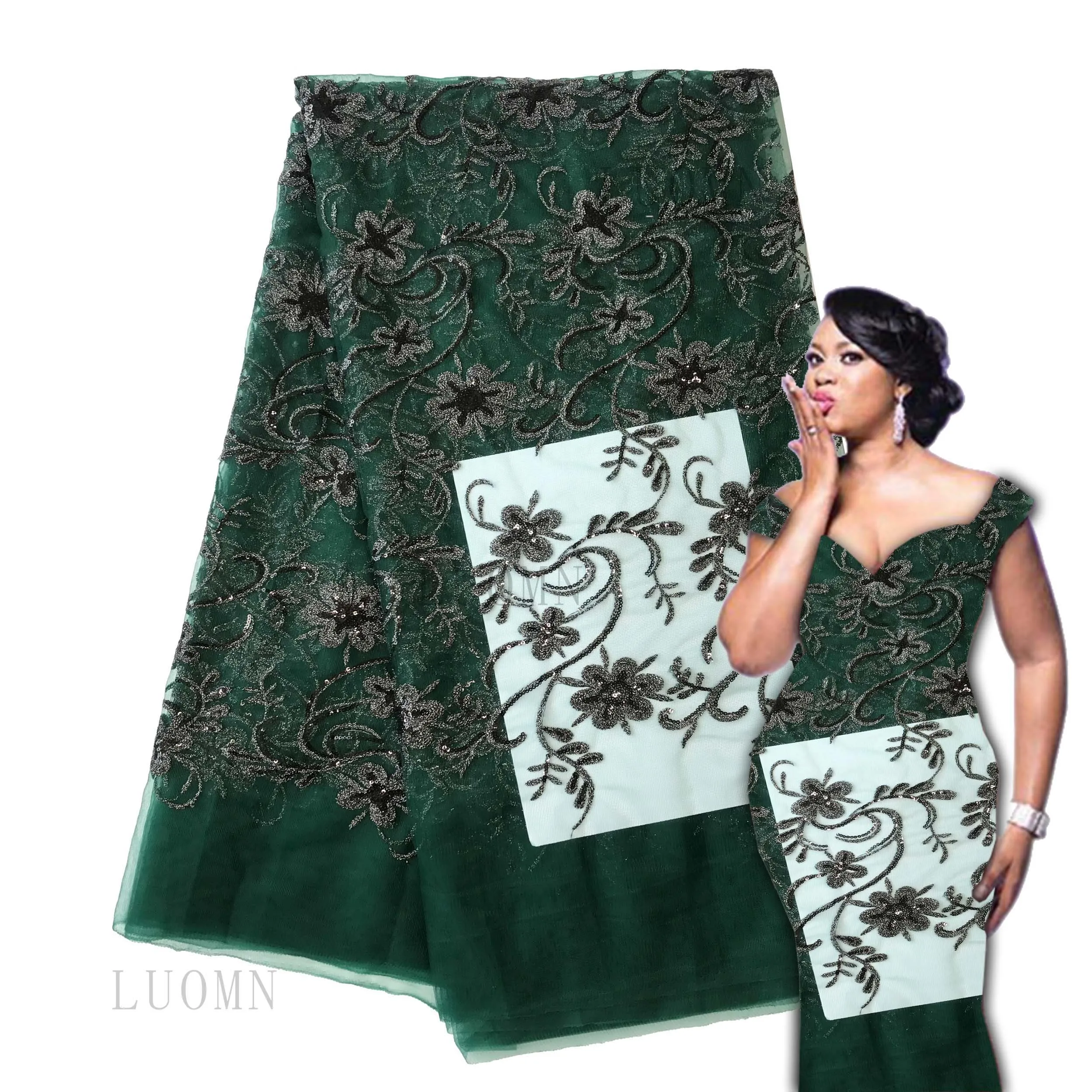 Nieuwe stijl Franse kant Afrikaanse pure tule mesh kant stof green kleur hoge kwaliteit nigeriaanse sequin borduurwerk kant stof
Nieuwe stijl Franse kant Afrikaanse pure tule mesh kant stof green kleur hoge kwaliteit nigeriaanse sequin borduurwerk kant stof