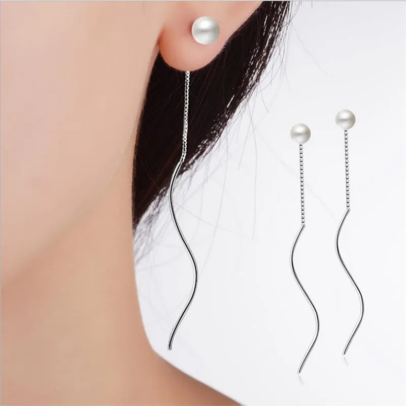 LUKENI Top Quality 925 Sterling Silver Earrings For Women Accessories Charm Female Pearl Drop Earrings For Girl Lady Party Bijou
LUKENI Top Quality 925 Sterling Silver Earrings For Women Accessories Charm Female Pearl Drop Earrings For Girl Lady Party Bijou