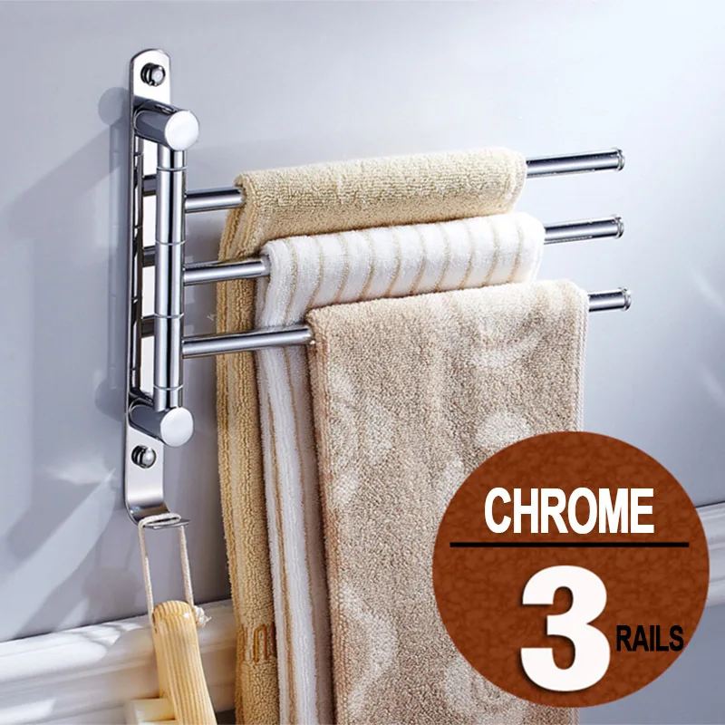 Towel Rail Stainless Steel Bathroom Black Towel Holder 2 3 4 Swivel Bath Hanger Bar 180 Degree Rotate Clothes Hat Rack with Hook
Towel Rail Stainless Steel Bathroom Black Towel Holder 2 3 4 Swivel Bath Hanger Bar 180 Degree Rotate Clothes Hat Rack with Hook