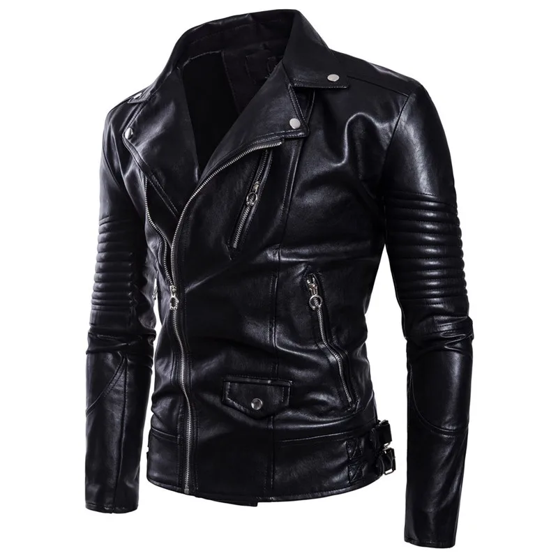 High-end European size 2018 Autumn new Men's Lapel Motorcycle Leather Men's Fashion Multi-zip Leather jacket Size M-4XL 5XL
High-end European size 2018 Autumn new Men's Lapel Motorcycle Leather Men's Fashion Multi-zip Leather jacket Size M-4XL 5XL