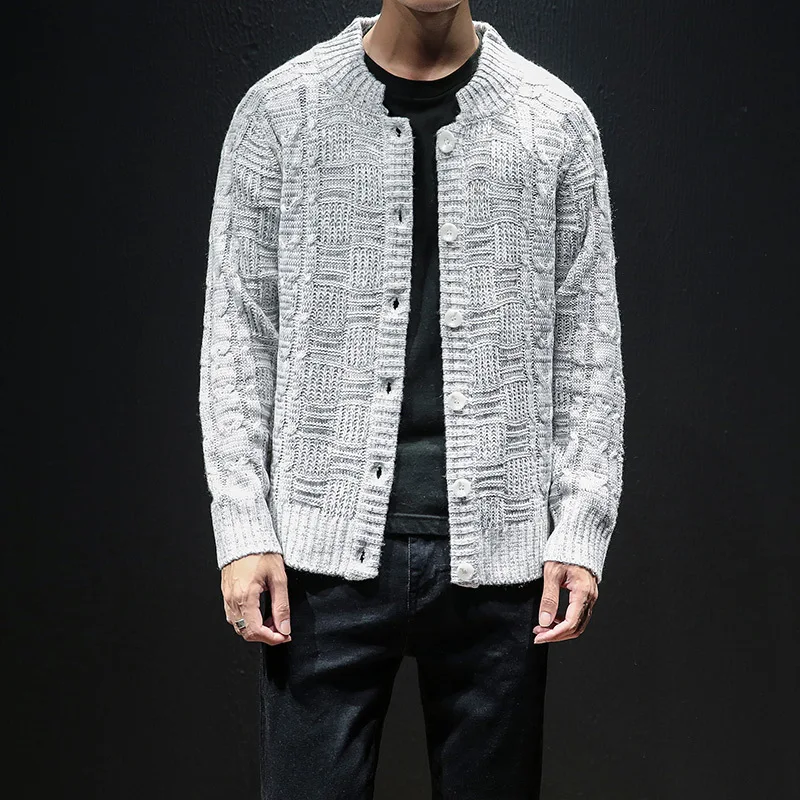 New winter big yards cardigan collar men's knitwear fashion personality loose pure color leisure long-sleeved sweater
New winter big yards cardigan collar men's knitwear fashion personality loose pure color leisure long-sleeved sweater