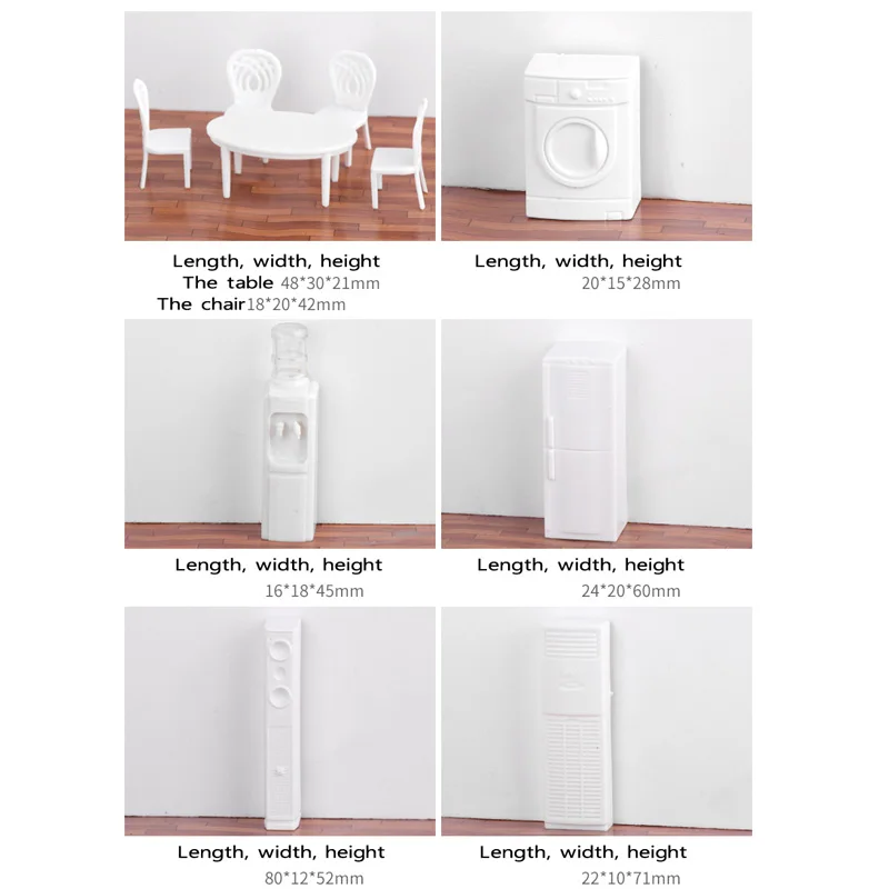 37pcs Carpet Model Furniture TV Cabinet Refrigerator Stereo Air Conditioning High Quality Pretend Play Toys Doll House Accessory | Игрушки и