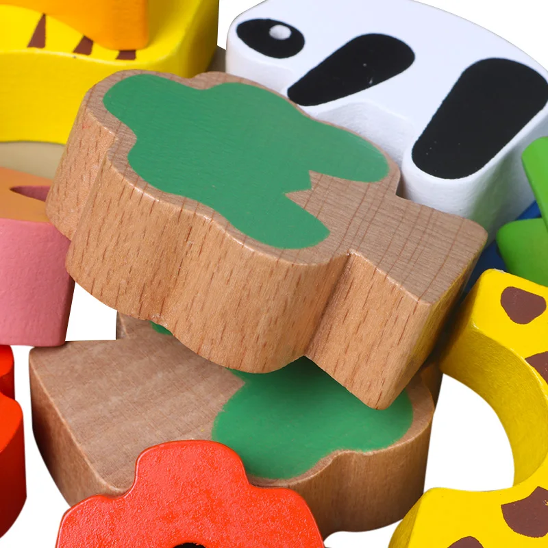 Деревянные игрушки лес животное Seesaw деревянный баланс блоки деревянная игра