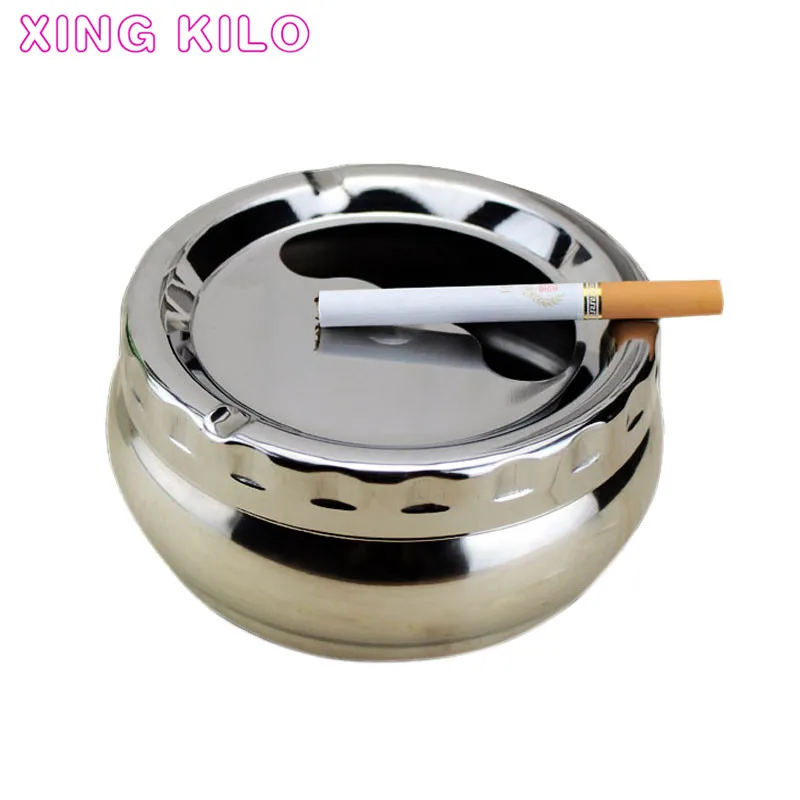 XING KILO European stainless steel with lid ashtray indoor and outdoor metal ashtray rotating round push-down ashtray
XING KILO European stainless steel with lid ashtray indoor and outdoor metal ashtray rotating round push-down ashtray